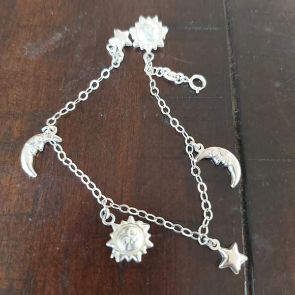 Jewelry - Moon & Sun 925 Silver bracelet.